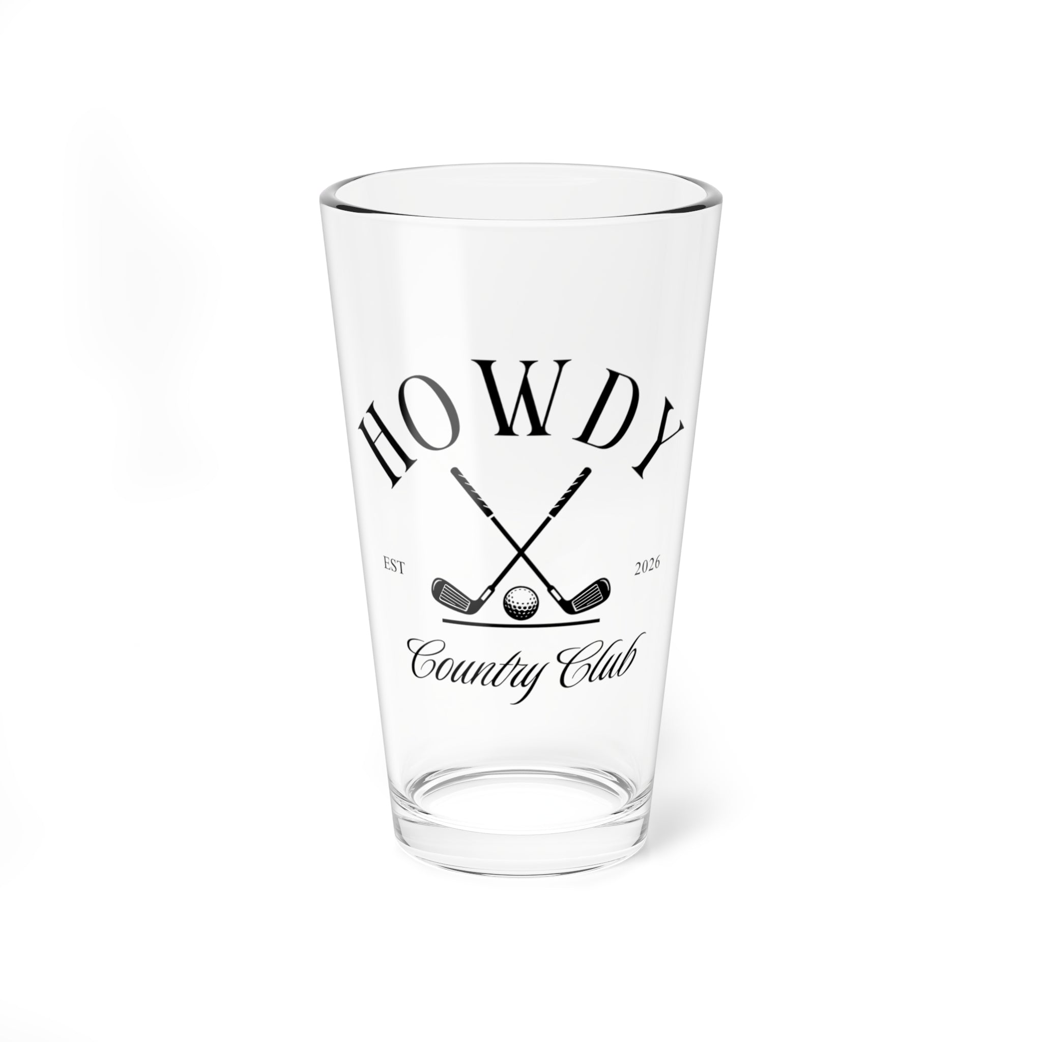 Howdy Country Club 16oz Glass